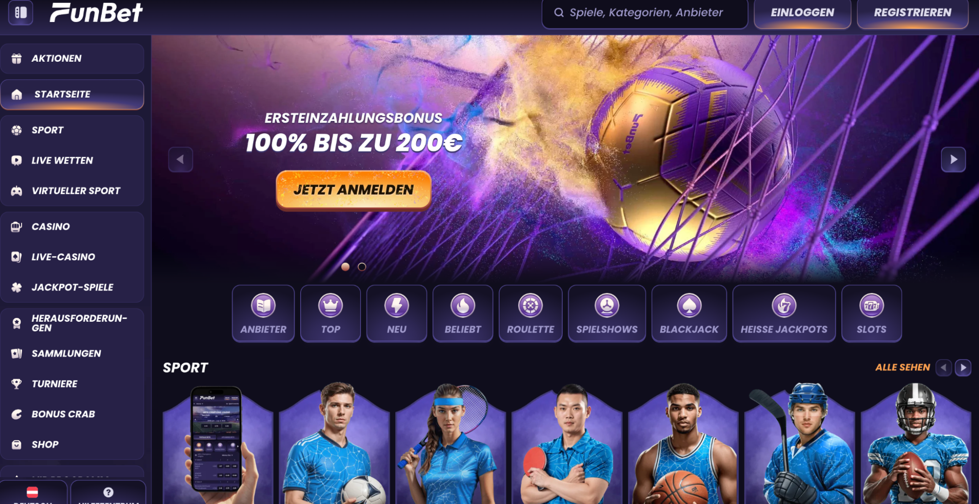 funbet casino homepage