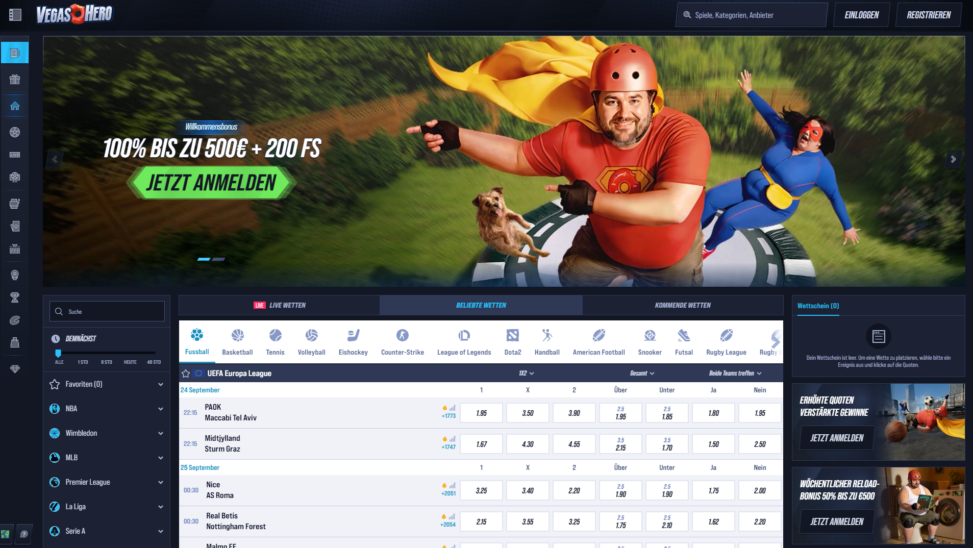 vegashero casino sports